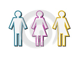 Vector illustration of gender issues concept
