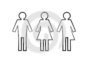 Vector illustration of gender issues concept