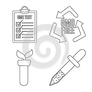 Vector design of genetic and plant icon. Collection of genetic and biotechnology stock vector illustration.