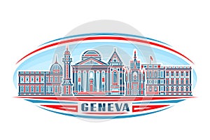 Vector illustration of Geneva