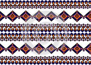 Vector illustration of geometric arrangement until it forms a beautiful fabric pattern.