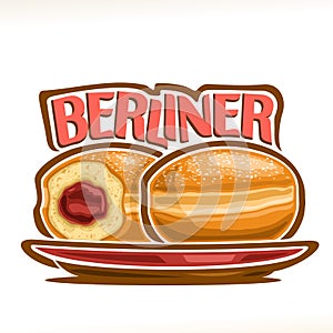 Vector illustration of german Berliner