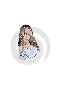 Vector illustration of a girl