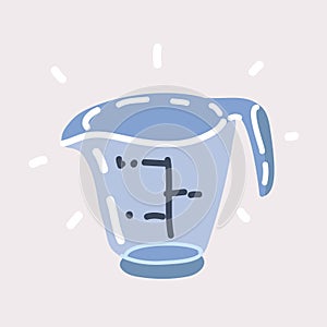 Vector illustration of Glass measuring cup