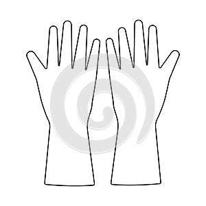 Vector illustration of glove and winter icon. Collection of glove and equipment stock symbol for web.