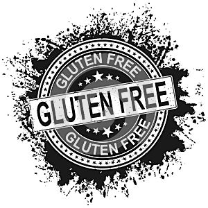 Vector illustration of gluten free stamp on white background