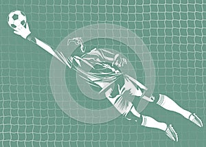 Vector illustration of goalkeeper