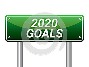 Vector illustration of 2020 goals