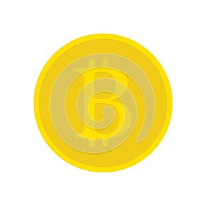 Vector illustration gold money. Gold bitcoin. Golg money. Gold payment. Gold monet. Luck. Flat design. EPS 10