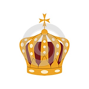 Vector illustration of a golden royal crown