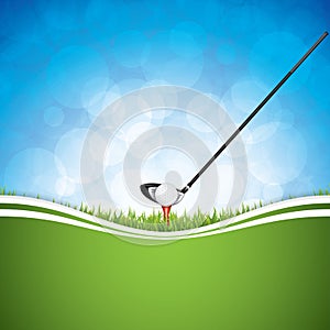 Vector illustration of golf brochure