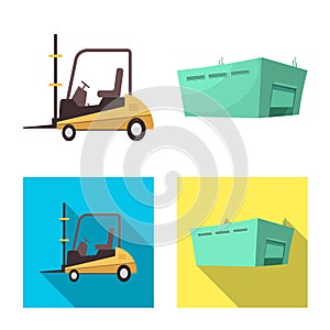 Vector illustration of goods and cargo icon. Set of goods and warehouse stock symbol for web.