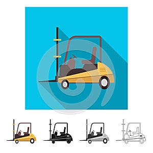 Vector illustration of goods and cargo logo. Collection of goods and warehouse stock symbol for web.