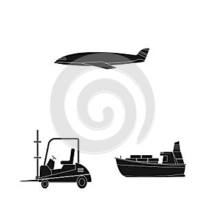 Vector illustration of goods and cargo logo. Collection of goods and warehouse vector icon for stock.