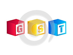 Vector illustration of Goods and Services Tax or GST