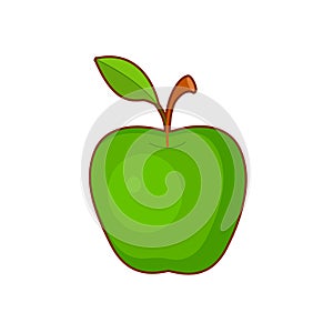 Vector illustration of green apple fruit