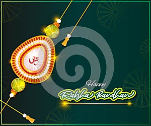 Vector illustration of greeting for Indian festival for siblings `Raksha Bandhan`