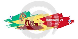 Vector illustration for Grenada independence day