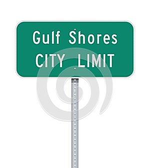 Gulf Shores City Limit road sign