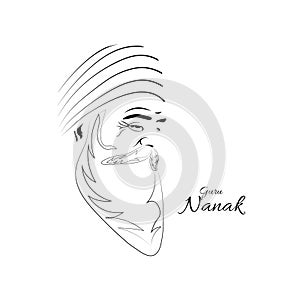 Vector Illustration for Guru Nanak Jayanti the birth anniversary of Guru Nanak dev ji photo