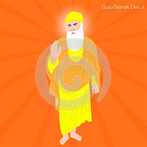 Vector Illustration for Guru Nanak Jayanti the birth anniversary of Guru Nanak dev ji photo