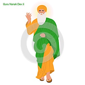 Vector Illustration for Guru Nanak Jayanti the birth anniversary of Guru Nanak dev ji photo