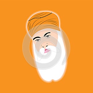 Vector Illustration for Guru Nanak Jayanti the birth anniversary of Guru Nanak dev ji photo