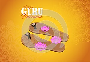 Vector Illustration of Guru Purnima Celebration in India and Nepal