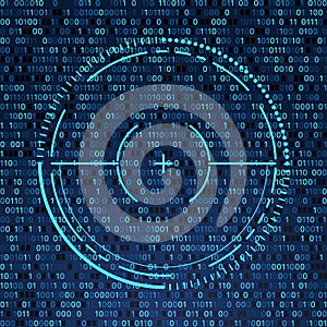Matrix background with target.
