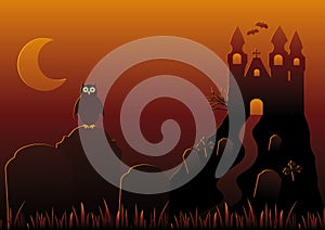 Vector Illustration of Halloween Night