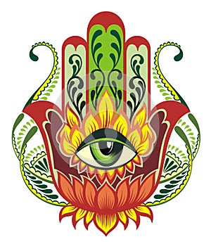 Vector illustration. Hamsa