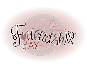 Vector illustration of hand drawn happy friendship day