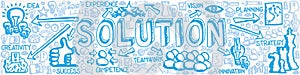 Vector Illustration of Icon Collection with Solution Concept photo