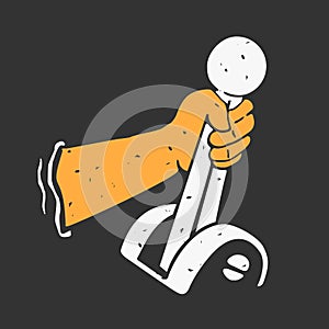 Vector Illustration Hand and Switch