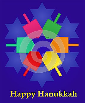 Vector illustration of Hanukkah