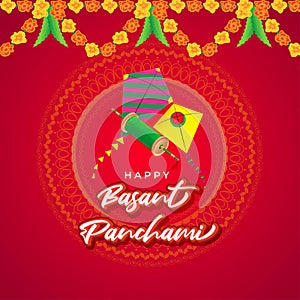 Vector illustration of Happy Basant Panchami