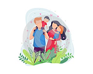 Vector illustration Happy family concept