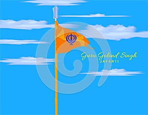 Vector Illustration of Happy Guru Gobind Singh Jayanti festival