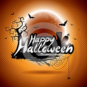 Vector illustration on a Happy Halloween theme