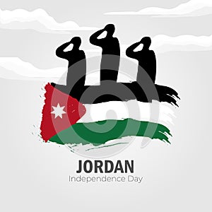 Vector illustration of Happy Jordan Independence Day 25 May