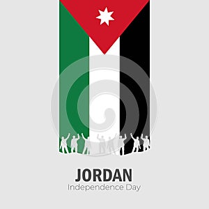 Vector illustration of Happy Jordan Independence Day 25 May