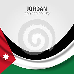 Vector illustration of Happy Jordan Independence Day 25 May