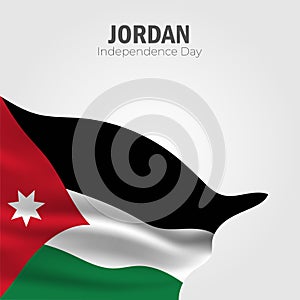 Vector illustration of Happy Jordan Independence Day 25 May