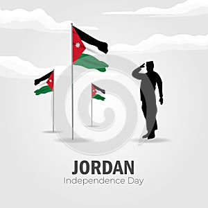 Vector illustration of Happy Jordan Independence Day 25 May