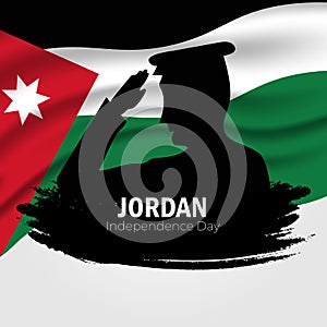 Vector illustration of Happy Jordan Independence Day 25 May