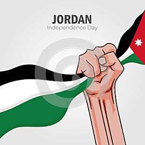 Vector illustration of Happy Jordan Independence Day 25 May