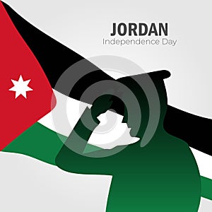 Vector illustration of Happy Jordan Independence Day 25 May