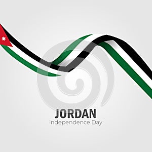 Vector illustration of Happy Jordan Independence Day 25 May