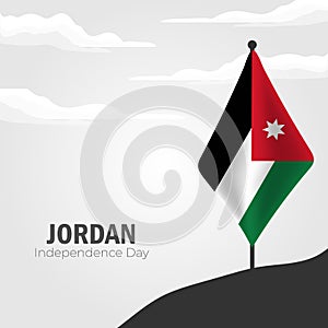 Vector illustration of Happy Jordan Independence Day 25 May