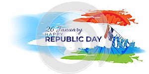 Vector illustration of Happy Republic day concept banner.